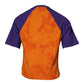 Orange Purple Graphic Print Short Sleeves T-shirt
