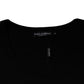 Black Cotton Round Neck Sleeveless T-shirt