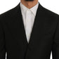 Elegant Green Wool Slim Fit Suit