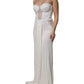 White Strapless Bustier Mermaid Gown Dress