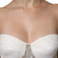 White Strapless Bustier Mermaid Gown Dress