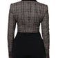 Brown Plaid Long Sleeve Cropped Coat Jacket