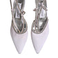 White Strass Crystal Slingbacks Pumps Shoes