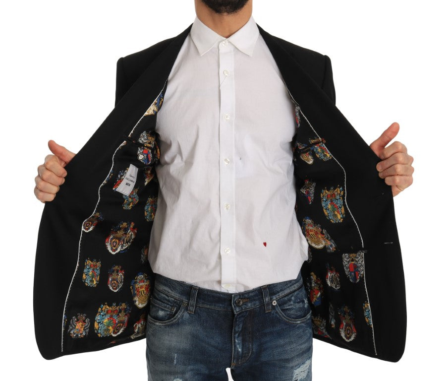 Elegant Black Martini Blazer for the Modern Man