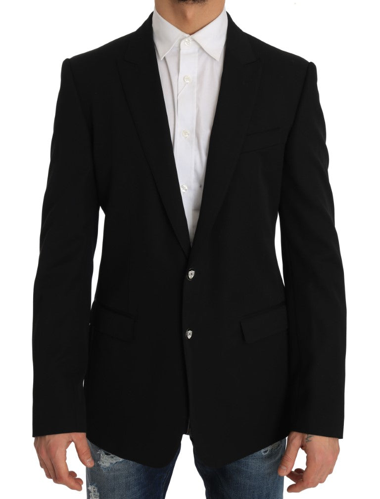 Elegant Black Martini Blazer for the Modern Man