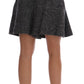 Elegant Gray A-Line Wool Skirt