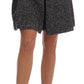 Elegant Gray A-Line Wool Skirt