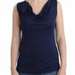 Elegant Sleeveless Floral Top in Blue