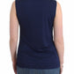 Elegant Sleeveless Floral Top in Blue