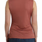 Elegant Pink Sleeveless Logo Top