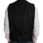 Elegant Black Formal Wool Blend Vest