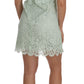 Elegant Light Green Silk Blend Mini Dress