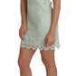 Elegant Light Green Silk Blend Mini Dress