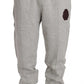 Elegant Gray Cotton Sweatsuit Ensemble