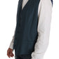 Elegant Green Martini Wool Blazer and Vest