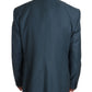 Elegant Green Martini Wool Blazer and Vest