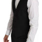 Black Wool Logo Waistcoat Vest