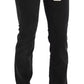 Black Slim Fit Cotton Jeans D&G Pants
