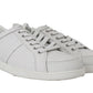 Exquisite White Caiman Crocodile Sneakers