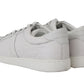 Exquisite White Caiman Crocodile Sneakers
