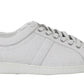 Exquisite White Caiman Crocodile Sneakers