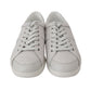Exquisite White Caiman Crocodile Sneakers