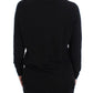 Elegant Black Wool Cardigan Sweater