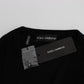 Elegant Black Wool Cardigan Sweater
