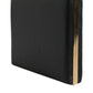 Black Leather Gold Frame Clutch Evening Party Purse Bag