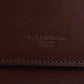 Brown Leather Logo Embossed Crossbody Bag