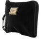 Black Nylon Logo Plaque Keyring Pouch Clutch Bag