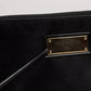 Black Nylon Logo Plaque Keyring Pouch Clutch Bag