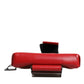 Red Leather Logo Zip Around Card Holder Wide Strap Wallet