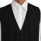 Elegant Slim Fit Formal Black Vest
