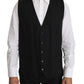 Elegant Slim Fit Formal Black Vest