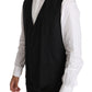 Elegant Slim Fit Formal Black Vest