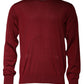 Maroon Cashmere Crew Neck Pullover Sweater