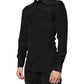 Black Silk Long Sleeves GOLD Dress Shirt