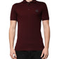 Maroon Collared Short Sleeves Polo T-shirt