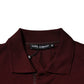 Maroon Collared Short Sleeves Polo T-shirt