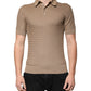 Brown Collared Short Sleeves Polo T-shirt