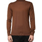 Brown Cashmere Turtleneck Pullover Sweater