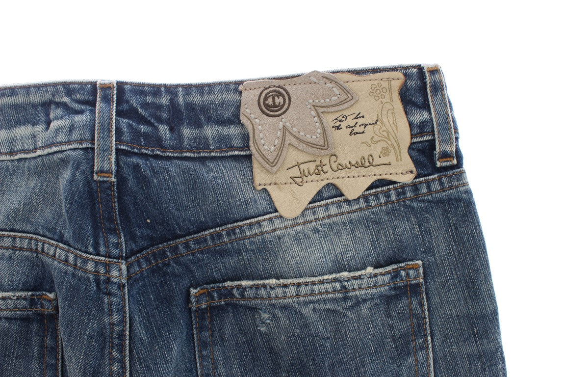 Elegant Flare Fit Blue Denim Jeans