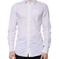 White Cotton Long Sleeves GOLD Dress Shirt