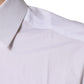 White Cotton Long Sleeves GOLD Dress Shirt