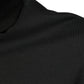 Black Logo Print Collared Cotton Polo T-shirt
