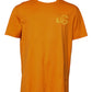 Orange Logo Cotton Crew Neck T-shirt