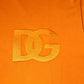 Orange Logo Cotton Crew Neck T-shirt