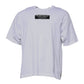White Logo Print Cotton Crew Neck T-shirt