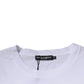 White Logo Print Cotton Crew Neck T-shirt